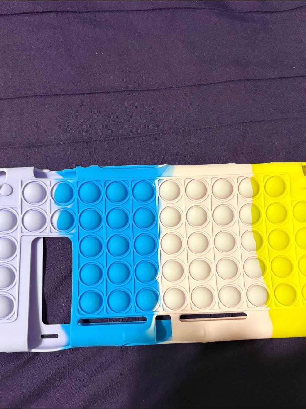Silicone Pop-It Nintendo Switch Case - Blue, Cream, Yellow, Lavender